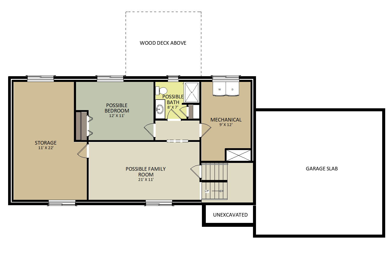AdamsLower Level Floor Plan